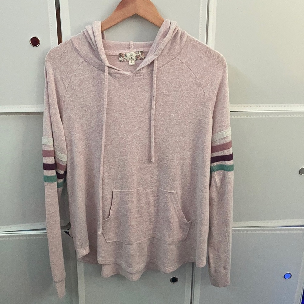 Pink Rose sweater jacket size large.